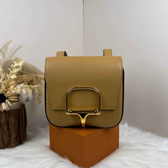 Hermès Della Cavalleria Mini Bag Apricot Epsom Calfskin Gold Hardware - Default Title - View 1