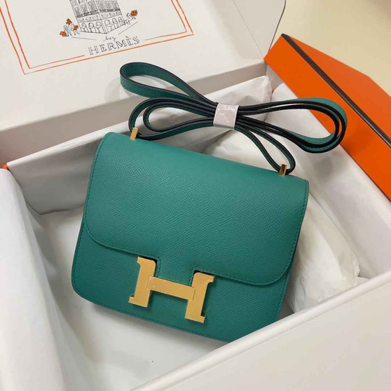 Hermes Constance Bag 19 Green Epsom Leather Gold H0839327 - Default Title - View 1