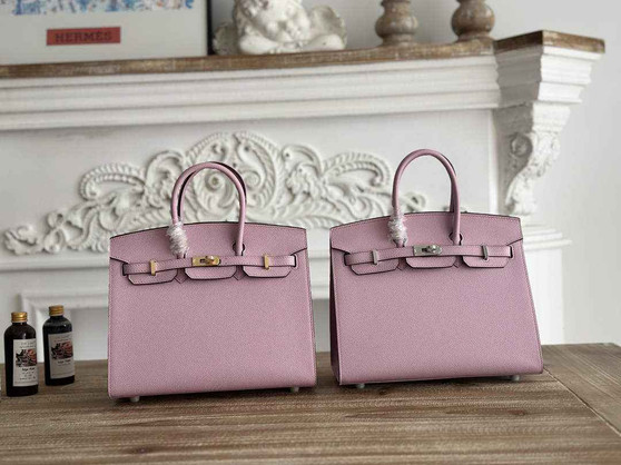 Hermès Birkin 25 Bag Pink Epsom Leather H625647 - gold - View 1