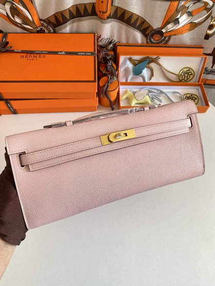 Hermès Kelly Cut Clutch 31cm Epsom Leather Light Pink Gold - Default Title - View 1
