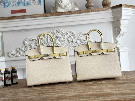 Hermès Birkin 25 Bag Beige Yellow Epsom Leather - gold - View 1