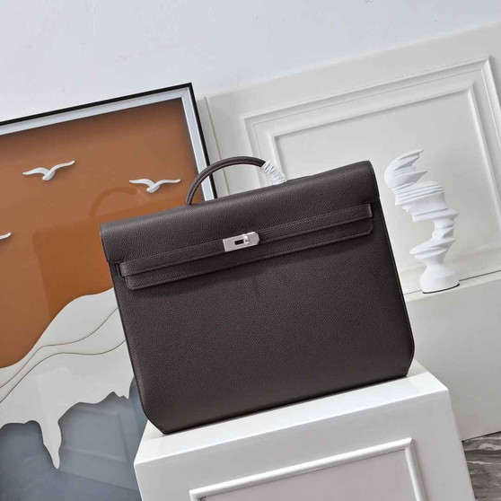 Hermès Kelly Dépêche 36 â€?Coffee Togo Leather Briefcase - Default Title - View 1