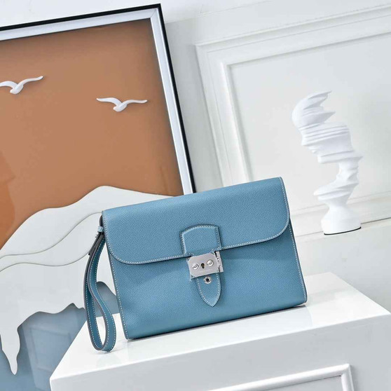 Hermès Sac a Depeches 24 – Blue Epsom Calfskin - Default Title - View 1