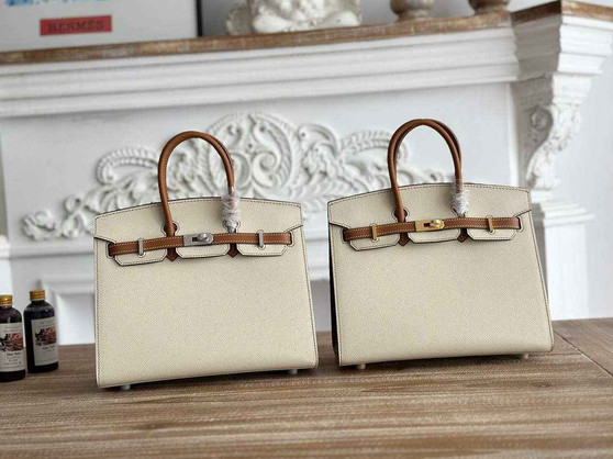 Hermès Birkin 25 Bag Beige Brown Epsom Leather - gold - View 1