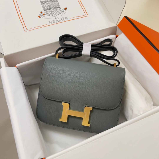 Hermes Constance Bag 19 Gray Green Epsom Leather Gold H0839317 - Default Title - View 1