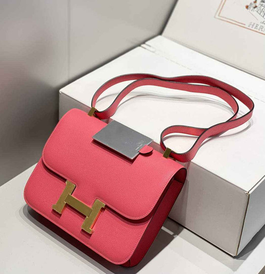 Hermes Constance 23 Box Epsom Leather Pink Gold H082800 - Default Title - View 1