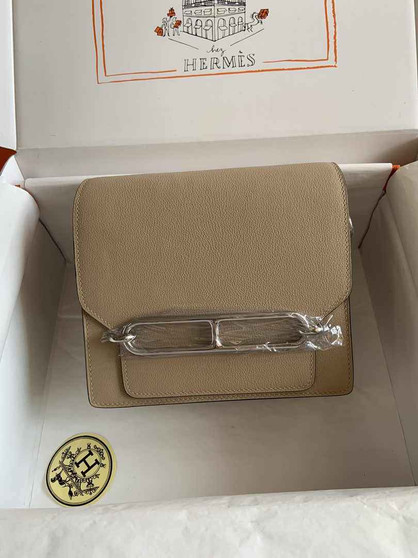 Hermès Mini Roulis Bag Apricot Evercolor Gold Hardware H50332 - Default Title - View 1
