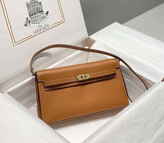 Hermes Kelly Bag Brown Epsom Leather Gold Hardware - Default Title - View 1