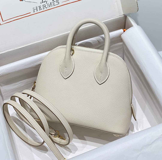 Hermes Bolide 1923 Mini Bag in Beige Evercolor Calfskin Gold Hardware - Default Title - View 1