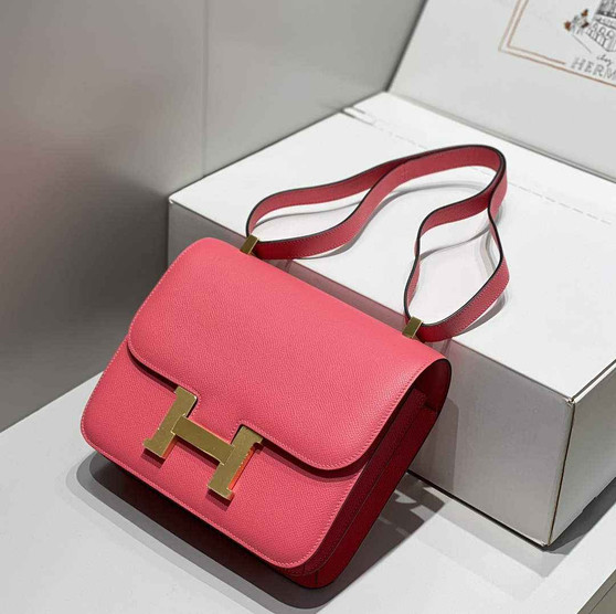 Hermes Constance 23 Box Epsom Leather Pink Gold H082901 - Default Title - View 1