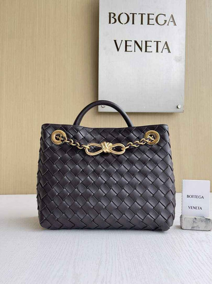 Bottega Veneta Small Andiamo Chain 786008 Lambskin Coffee