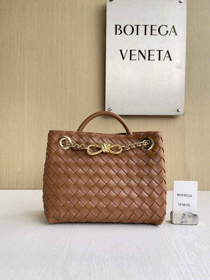 Bottega Veneta Small Andiamo Chain 786008 Lambskin Brown