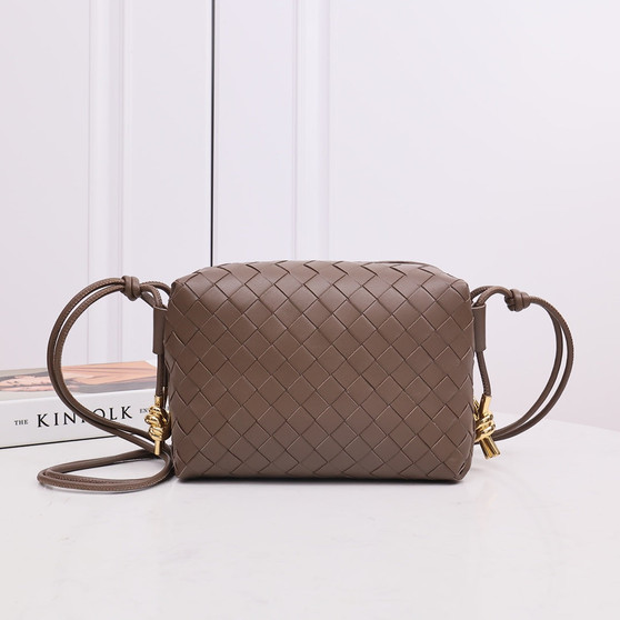 Bottega Veneta Small Loop Camera Bag 723548 Brown leather