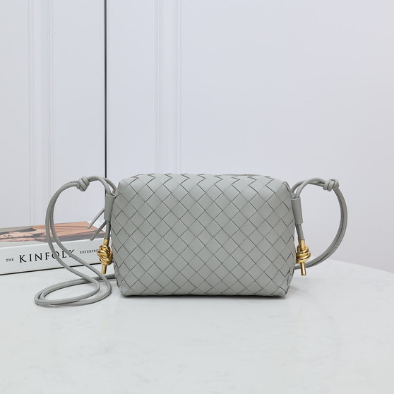 Bottega Veneta Small Loop Camera Bag 723548 Gray leather
