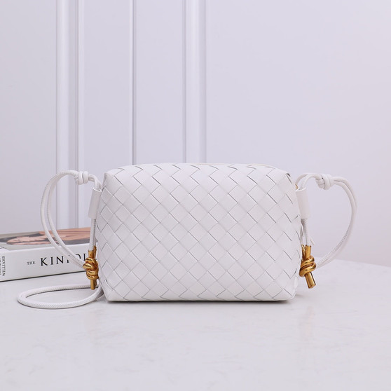 Bottega Veneta Small Loop Camera Bag 723548 White leather