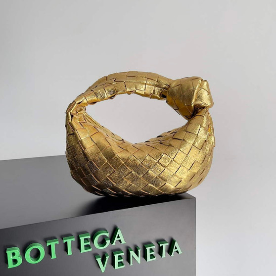 Bottega Veneta 651876 Mini Jodie top handle bag Lambskin Gold