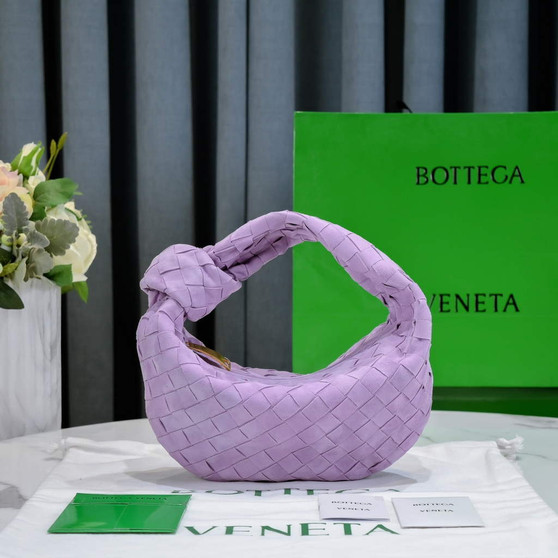 Bottega Veneta Mini Jodie top handle bag 651876 Suede Purple
