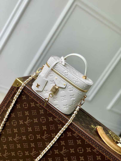 Louis Vuitton Vanity PM M25219 Beige Puffy lambskin