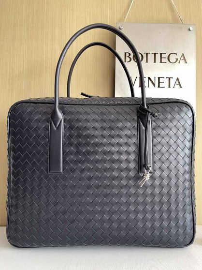 Bottega Veneta Getaway Large Weekender 765620 Calfskin Black