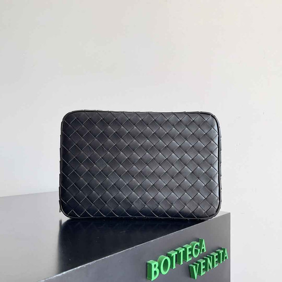 Bottega Veneta Intrecciato Large Organizer 765804 Calfskin Black