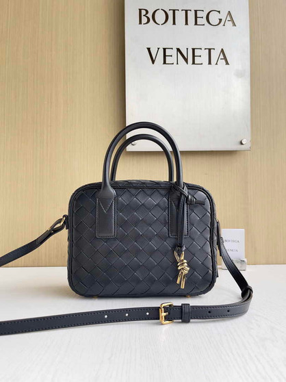 Bottega Veneta Small Getaway 776736 Lambskin Black