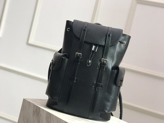 Louis Vuitton M50159 Christopher Backpack MM Cowhide Leather - 38 x 44 x 21 cm / Black - View 1