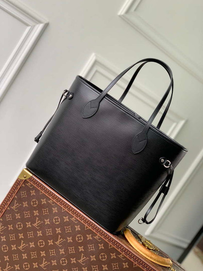 Louis Vuitton Neverfull MM Bag M11930 Black Epi grained leather