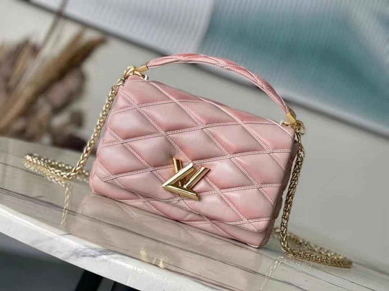Louis Vuitton M23568 GO-14 MM Malletage Shoulder Bag Apricot Lambskin - Default Title - View 1