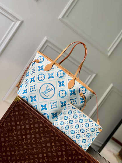 Louis Vuitton Neverfull MM Bag M25317 Blue