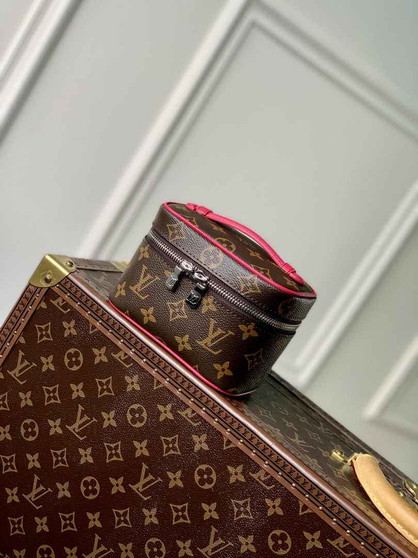 Louis Vuitton Nice Nano Toiletry Pouch M44936 Monogram Canvas Plum