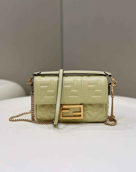 Fendi 8BS017 Baguette Mini Beige leather bag