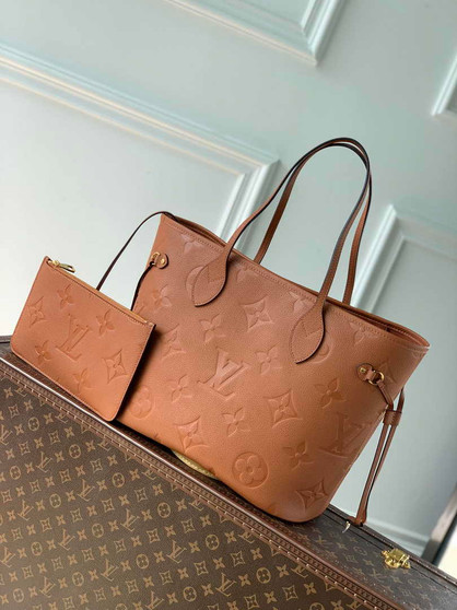 Louis Vuitton M46135 Neverfull MM Tote Bag Brown