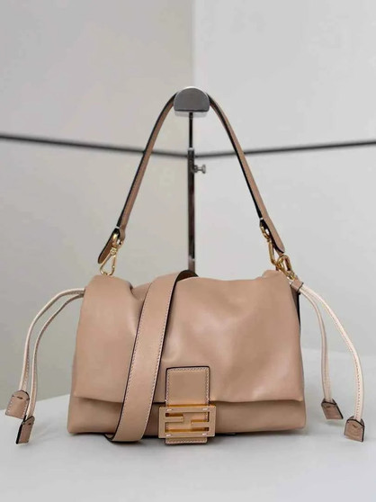 Fendi Mamma Baguette Medium Bag 8BR833 apricot leather