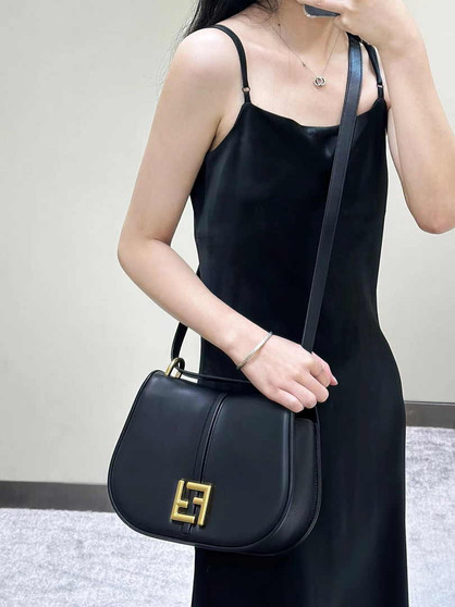 Fendi Cmon Medium 8BT366 Shoulder black smooth leather Bag