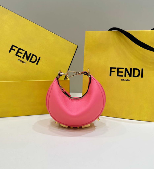 Fendi Nano Fendigraphy 7AS089 Pink leather charm 80059S