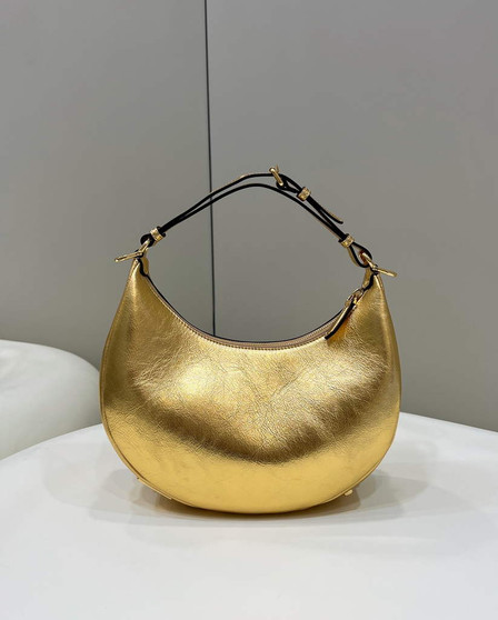 Fendi Fendigraphy Small Gold leather bag 8BR798
