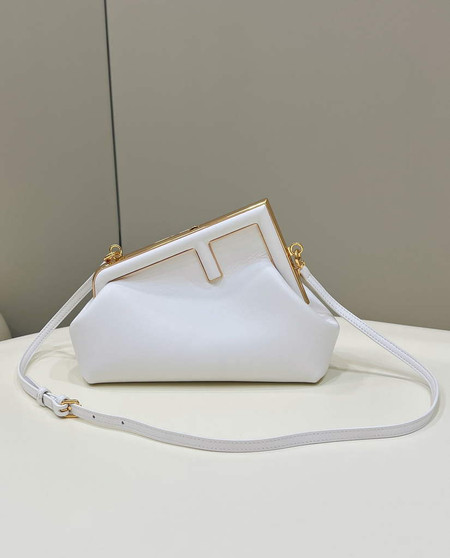 Fendi First Small 8BP129 White leather bag
