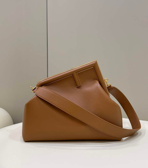 Fendi First Medium 8BP127 Brown leather bag