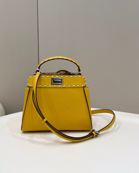 Fendi Peekaboo Mini Selleria Bag 8BN244 Yellow