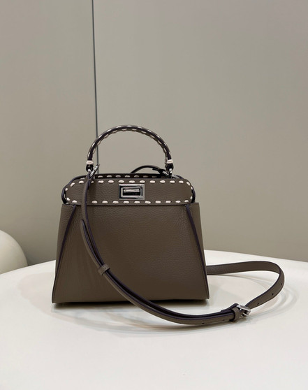Fendi Peekaboo Mini Selleria Bag 8BN244 Gray