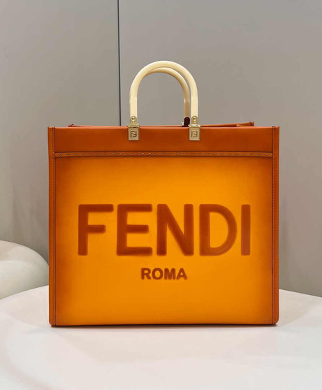 Fendi Sunshine Large Bag Yellow Leather Shopper 8BH372