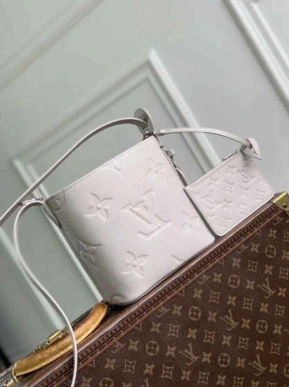 Louis Vuitton All In BB, M28342 Brume Gray Cowhide leather