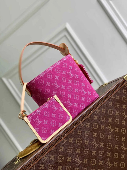 Louis Vuitton All In BB Bag, M27626 Fuchsia Denim