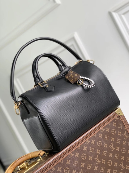Louis Vuitton Speedy Soft 30 Bag, M29096 Black Cowhide leather