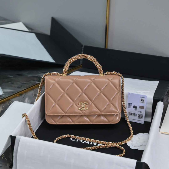 Chanel Wallet on chain, AP4166 Lambskin Apricot - Default Title - View 1