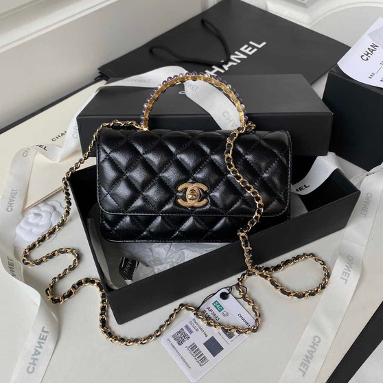 Chanel Clutch with Chain Ap3803 Lambskin Black