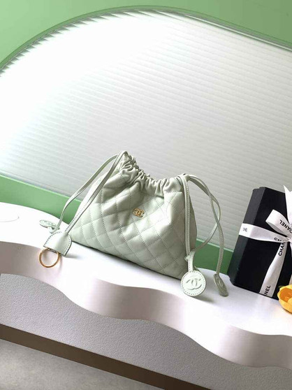 Chanel Clutch with leather strap, AP5228 Lambskin green - Default Title - View 1