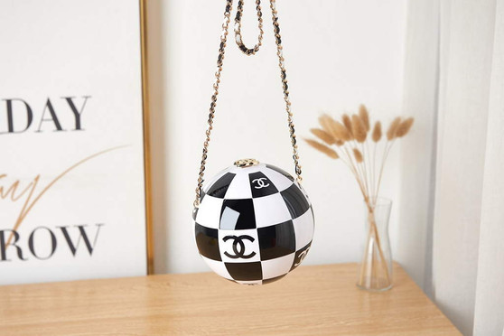 Chanel AS3716 Evening Bag Sphere Minaudiere Resin Gold-Tone