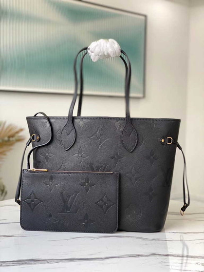 Louis Vuitton M45685 Braided Neverfull MM Bag Embossed cowhide leather