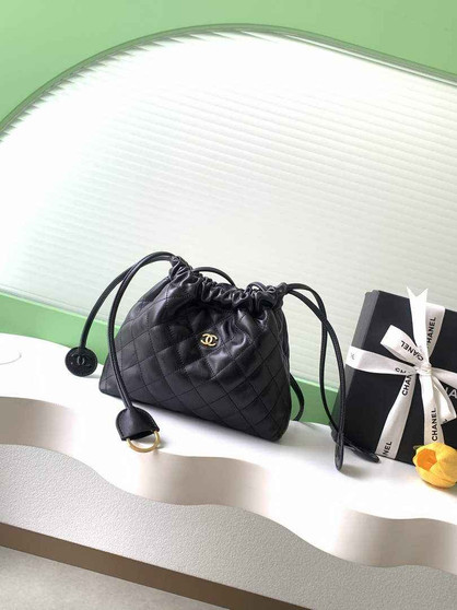 Chanel Clutch with leather strap, AP5228 Lambskin black - Default Title - View 1
